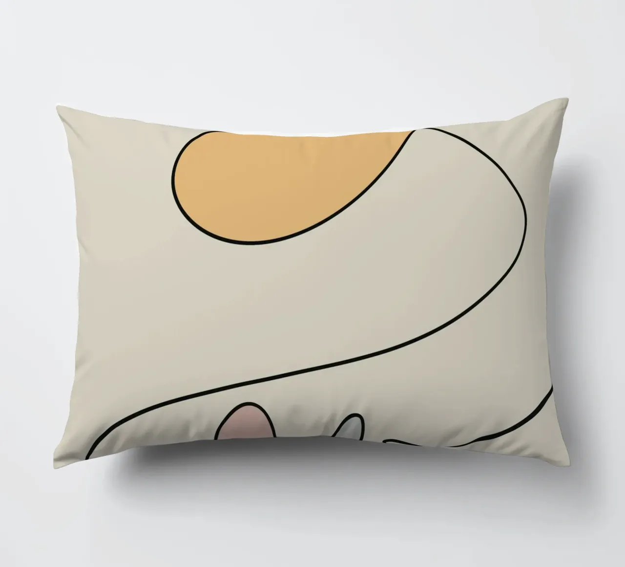 Minimal graceful line art abstract 17 cuscino da Little Dean