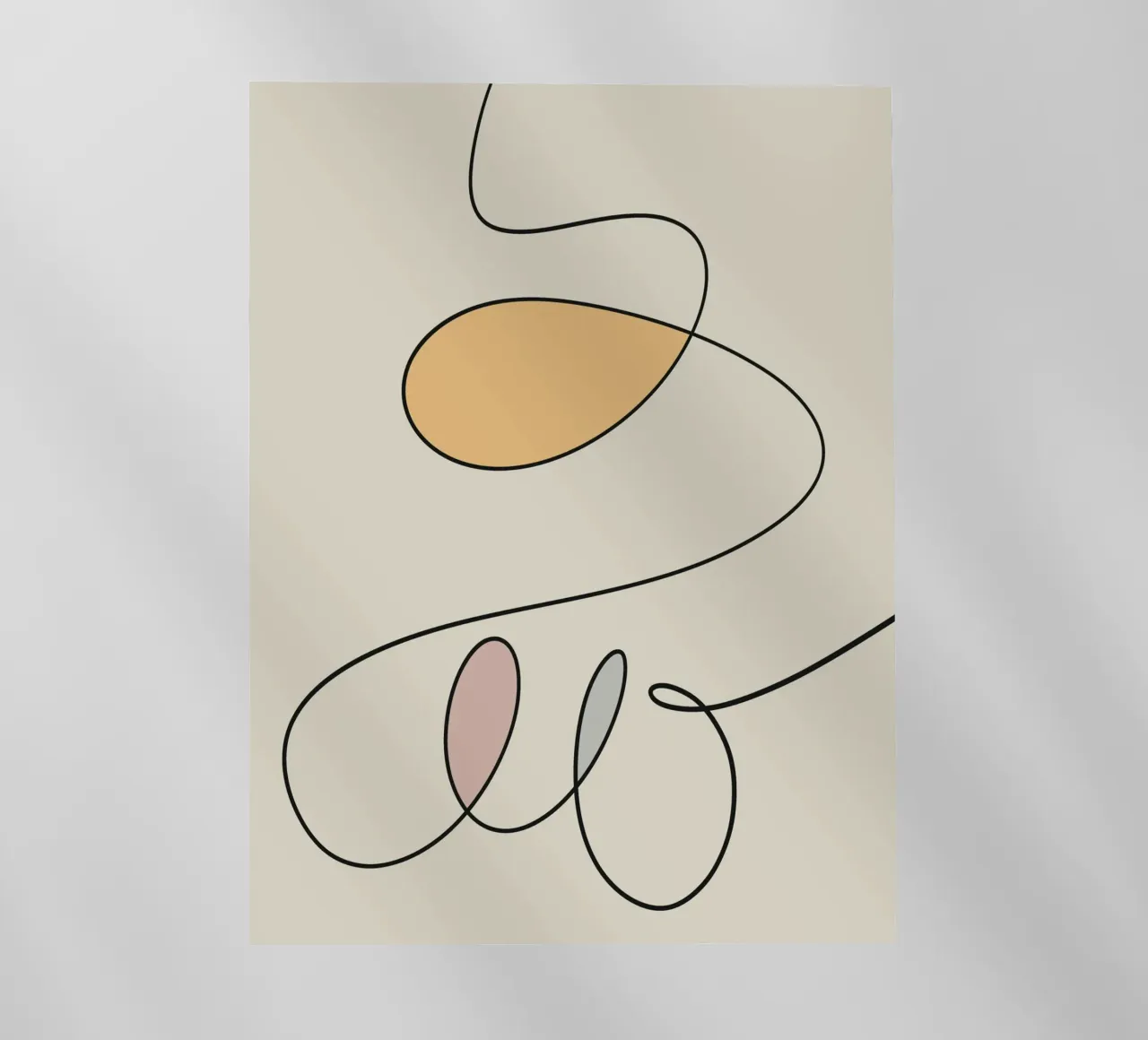 Minimal graceful line art abstract 17 pellicola backlit da Little Dean