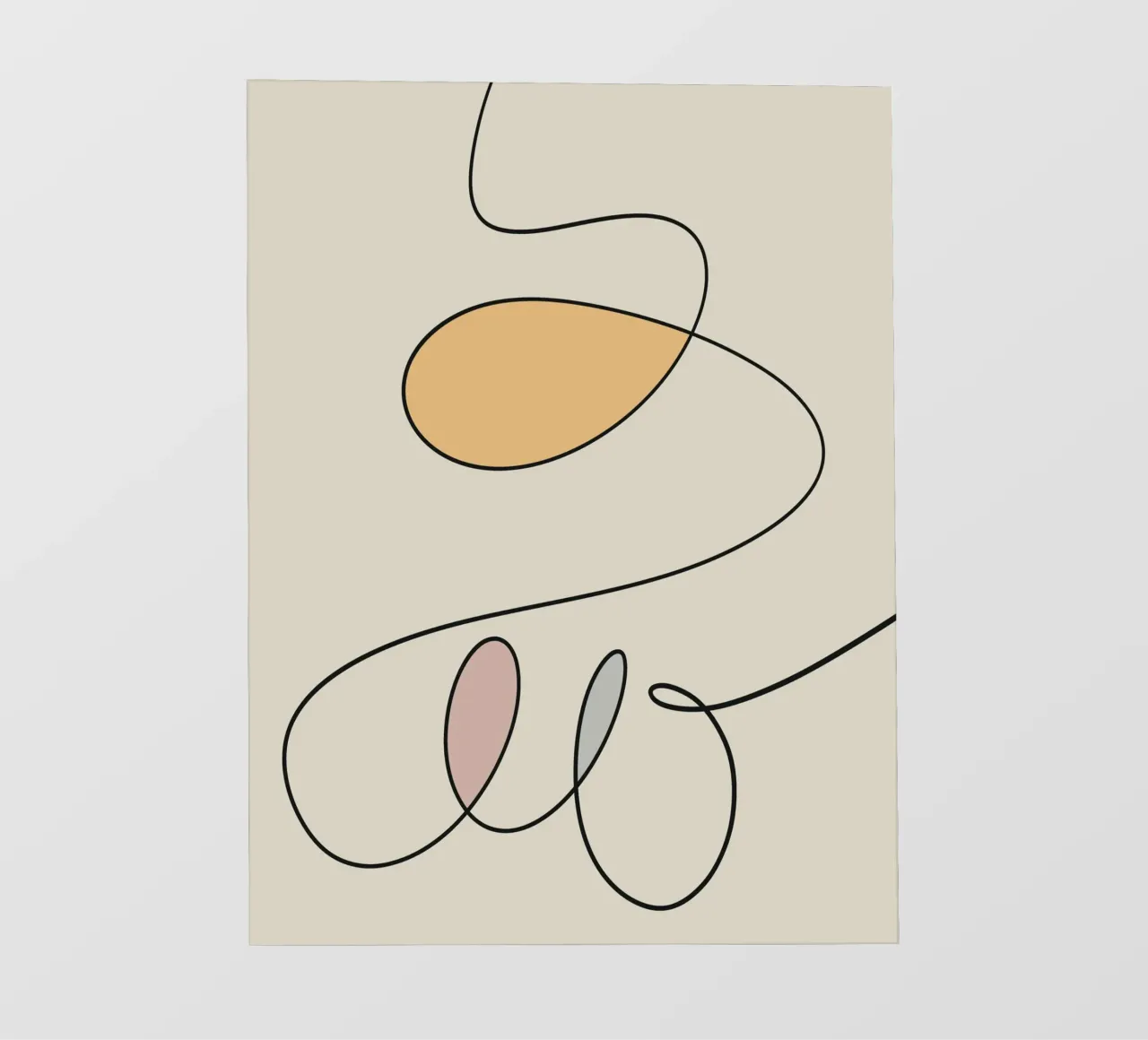 Minimal graceful line art abstract 17 telo in pvc da Little Dean