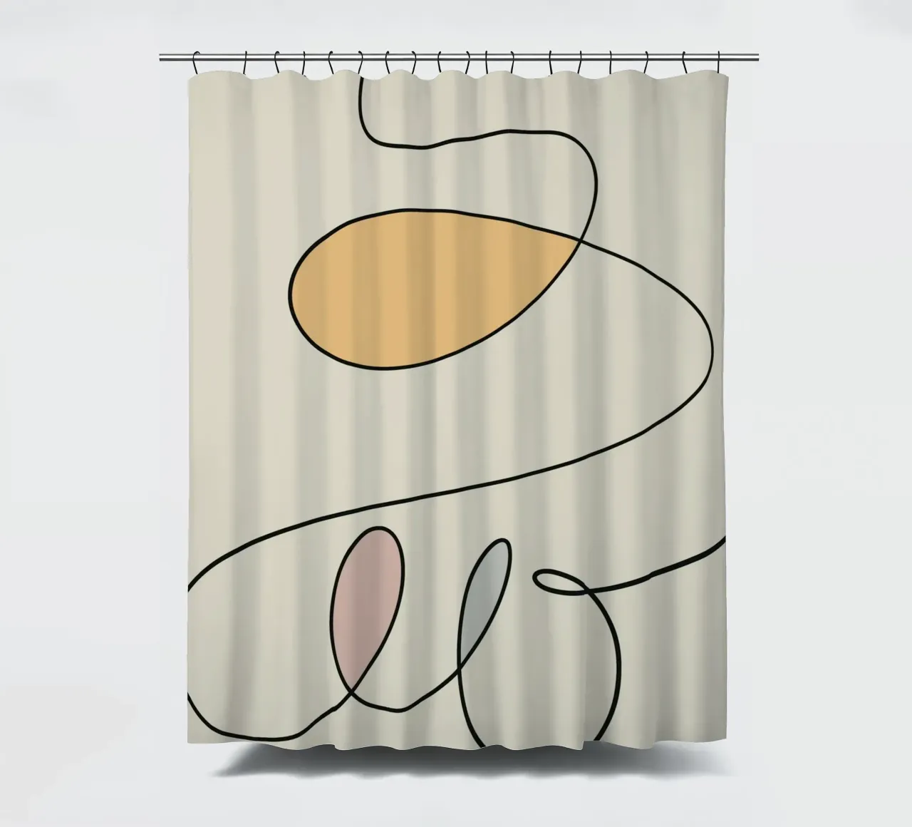 Minimal graceful line art abstract 17 tenda da doccia da Little Dean