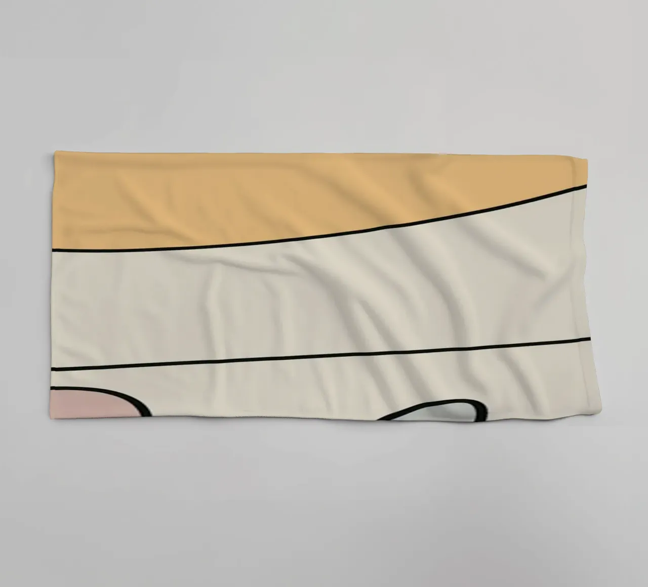 Minimal graceful line art abstract 17 asciugamano da bagno da Little Dean