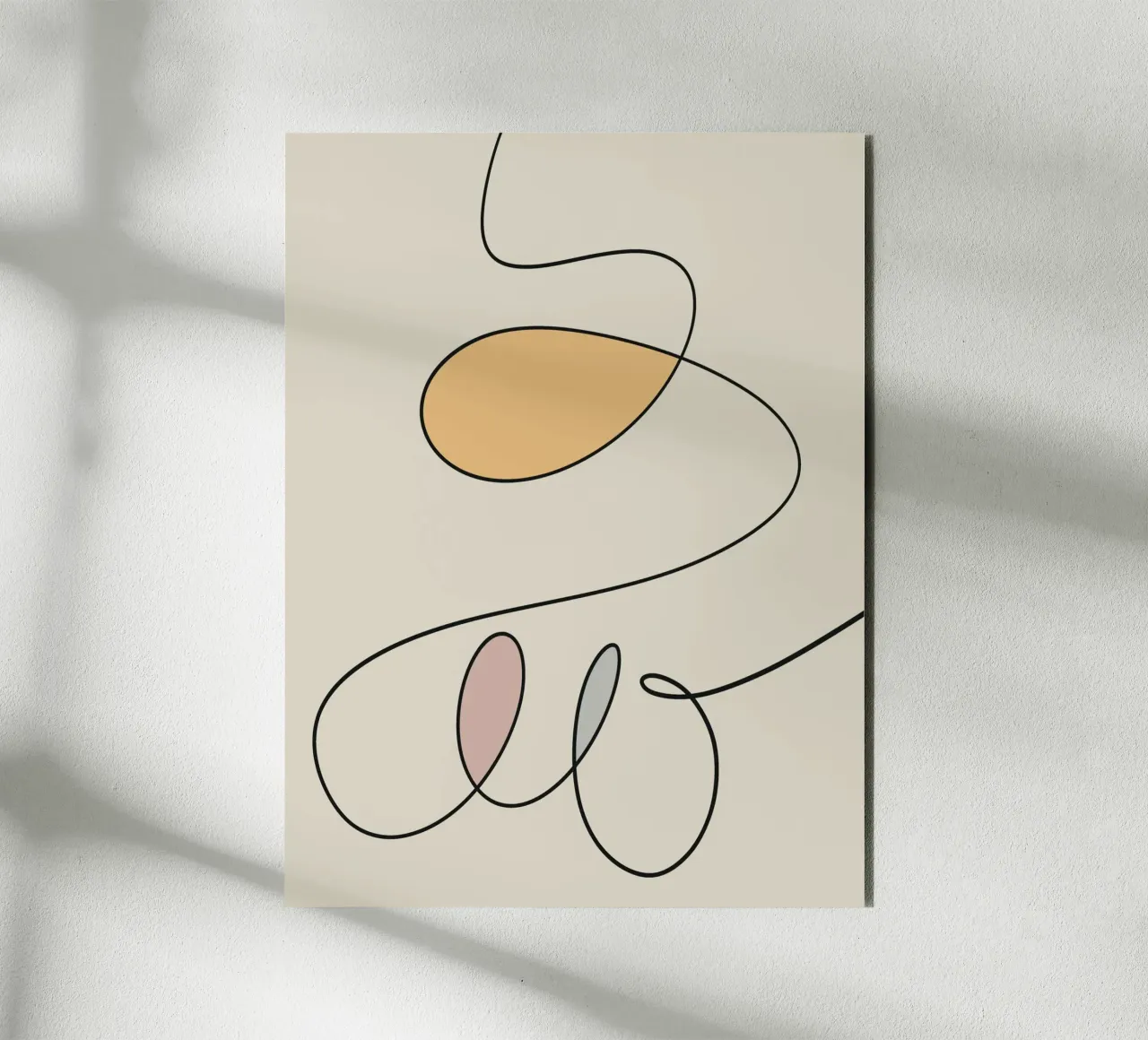 Minimal graceful line art abstract 17 alluminio dibond da Little Dean