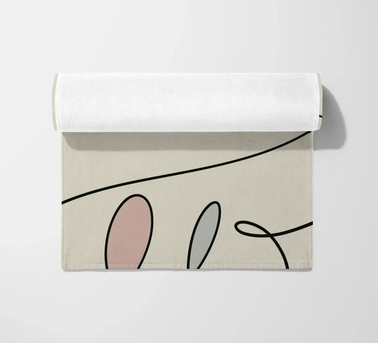 Minimal graceful line art abstract 17 telo mare da Little Dean