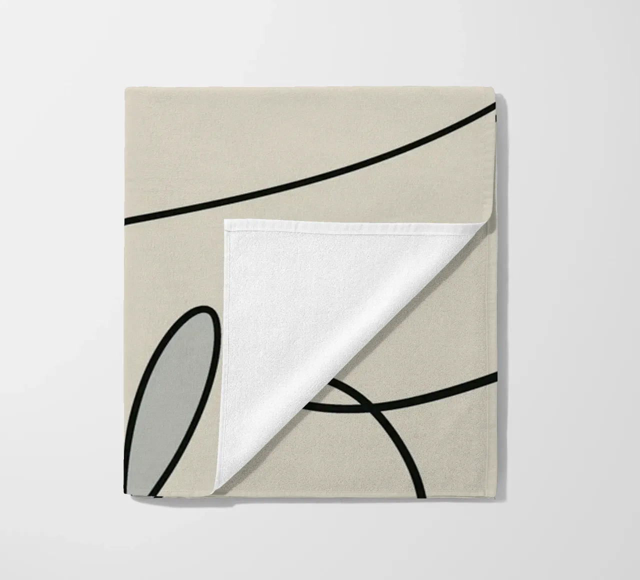 Minimal graceful line art abstract 17 telo mare da Little Dean