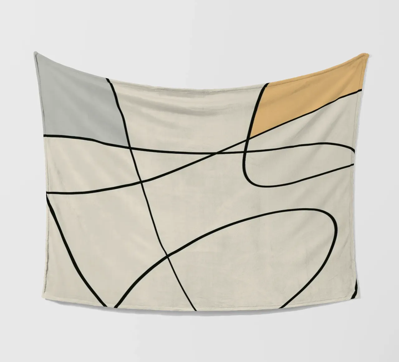 Arte lineal minimalista abstracto 16 manta de franela de Little Dean