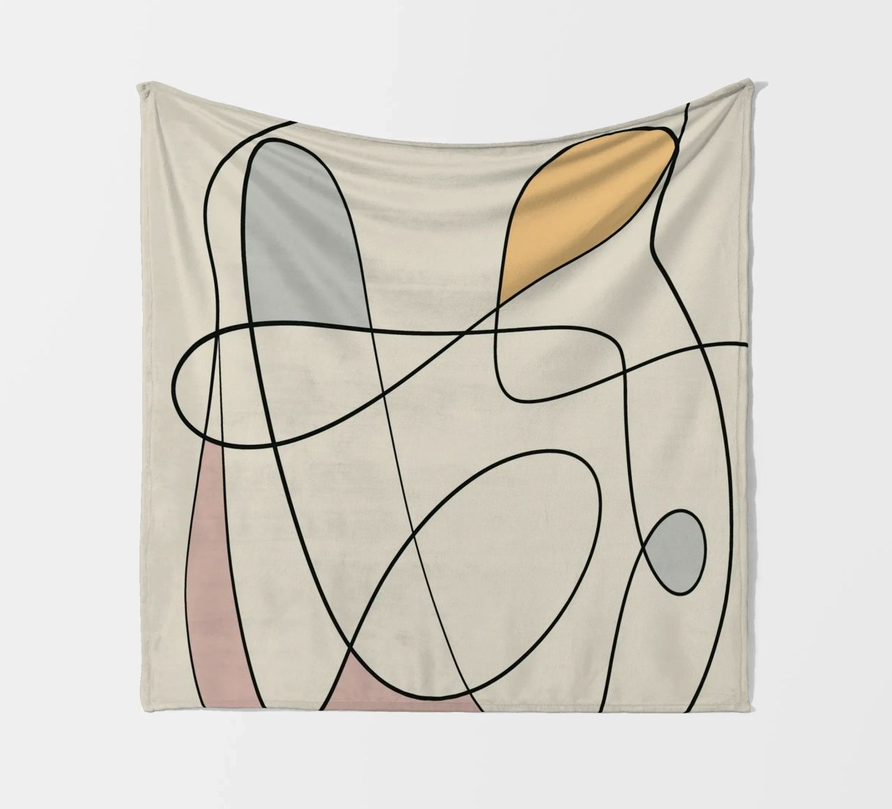 Minimal graceful line art abstract 16 coperta in pile da Little Dean