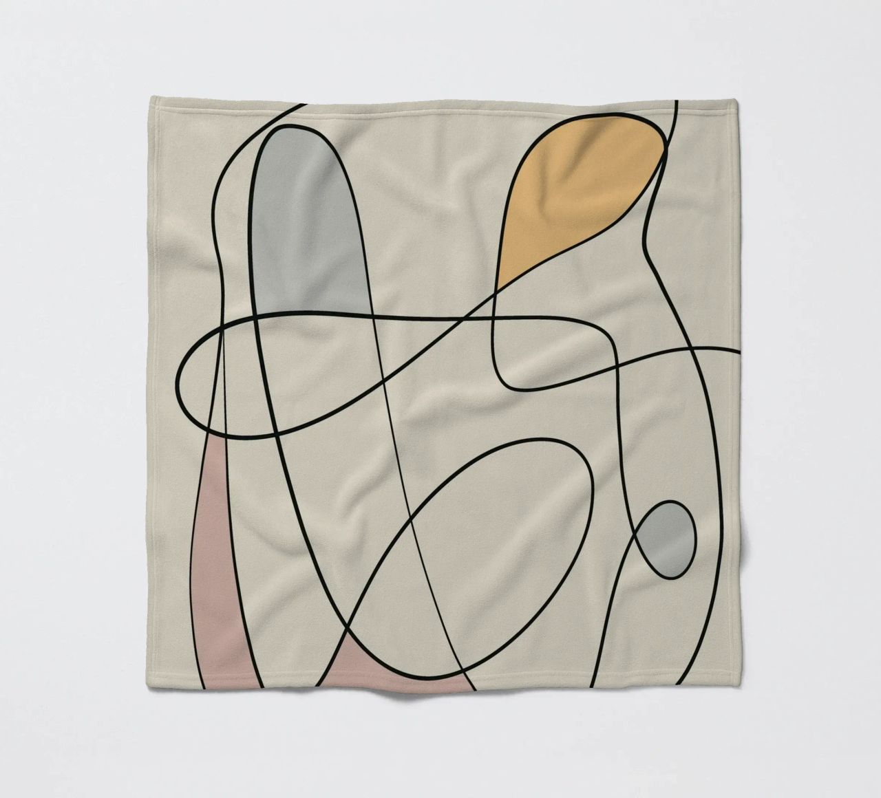 Minimal graceful line art abstract 16 coperta in pile da Little Dean