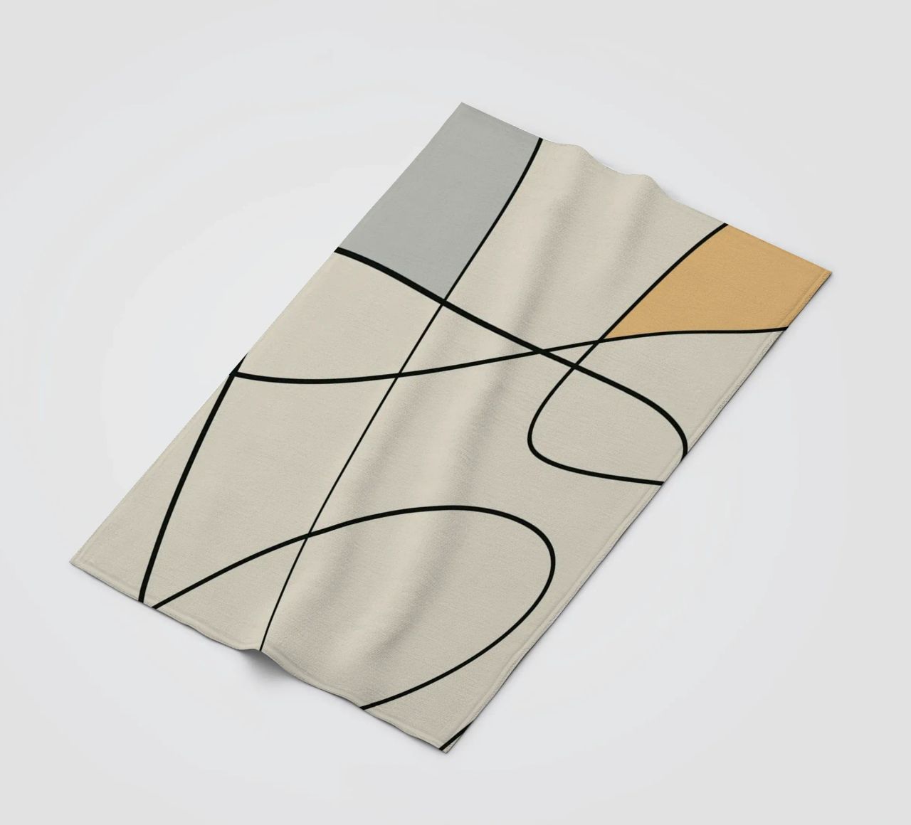 Minimal graceful line art abstract 16 coperta in pile da Little Dean