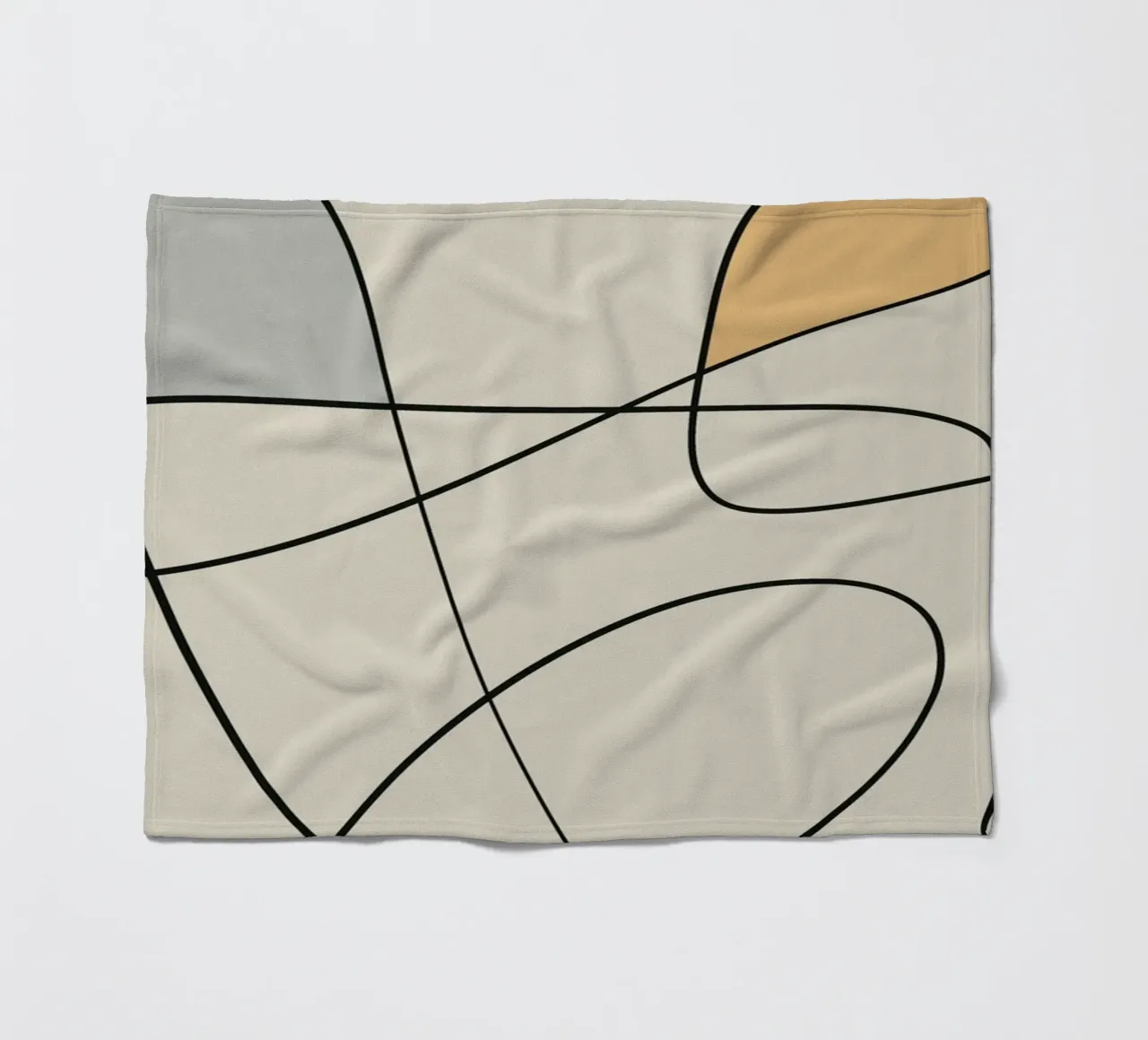 Arte lineal minimalista abstracto 16 manta de franela de Little Dean