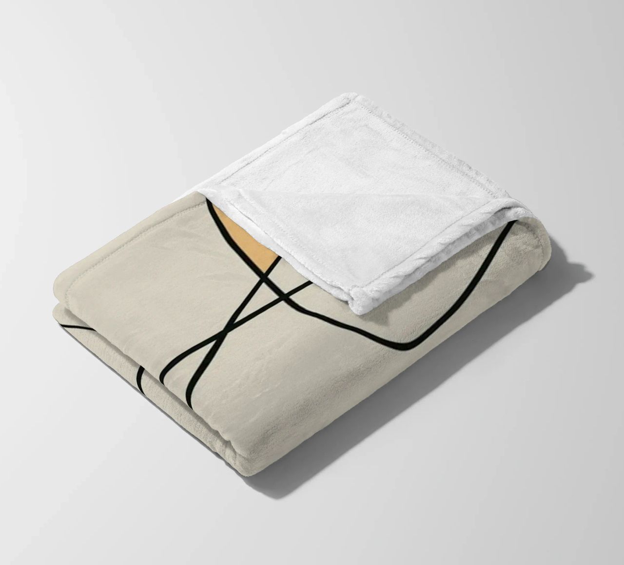 Minimal graceful line art abstract 16 coperta in pile da Little Dean