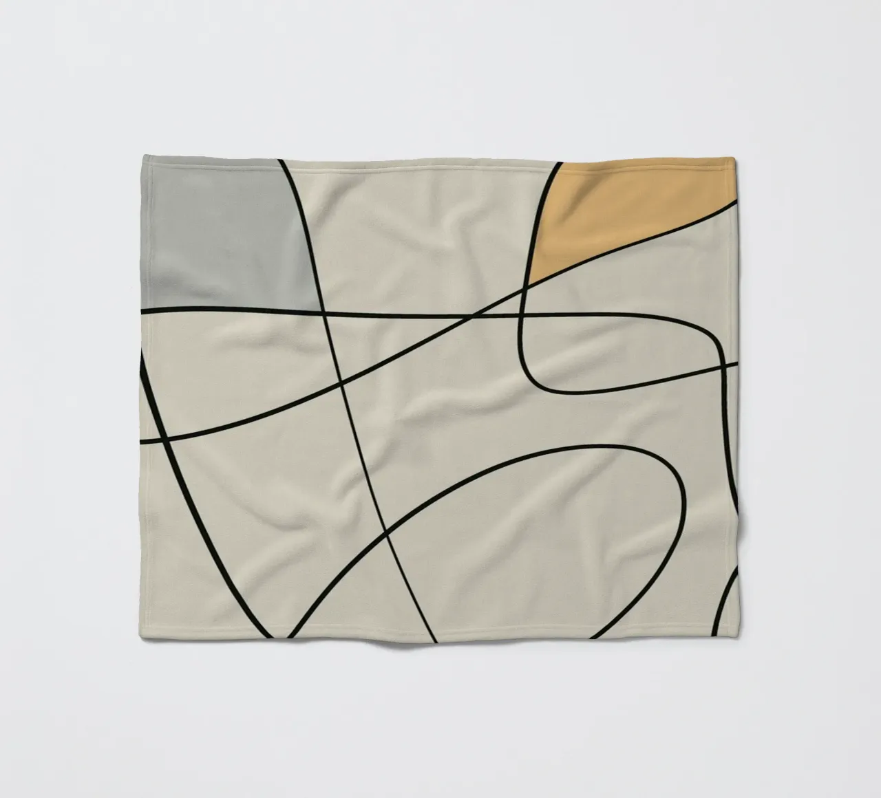 Arte lineal minimalista abstracto 16 manta de franela de Little Dean