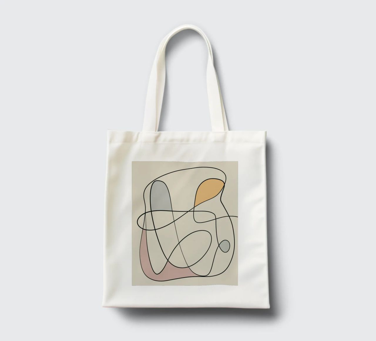 Minimal graceful line art abstract 16 borsa in juta da Little Dean
