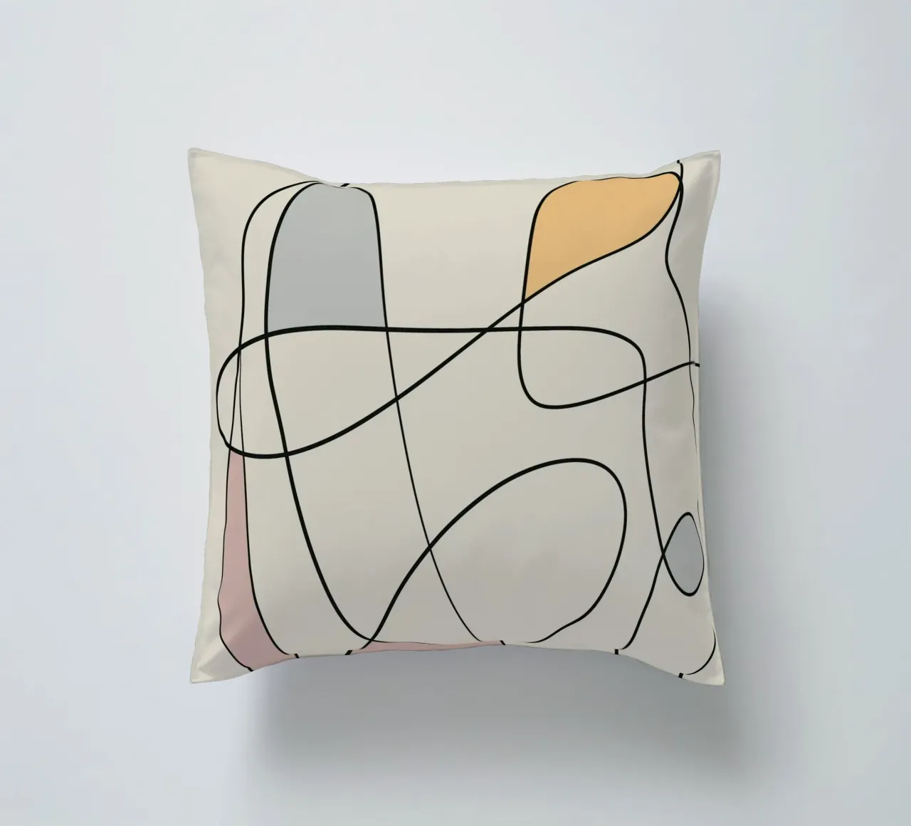 Minimal graceful line art abstract 16 cuscino da Little Dean