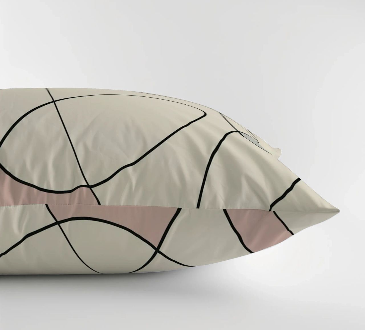 Minimal graceful line art abstract 16 cuscino da Little Dean