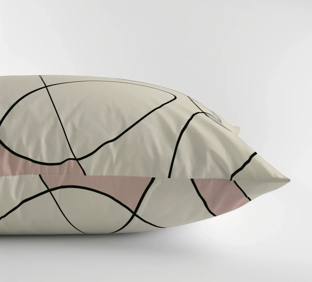 Minimal graceful line art abstract 16 cuscino da Little Dean