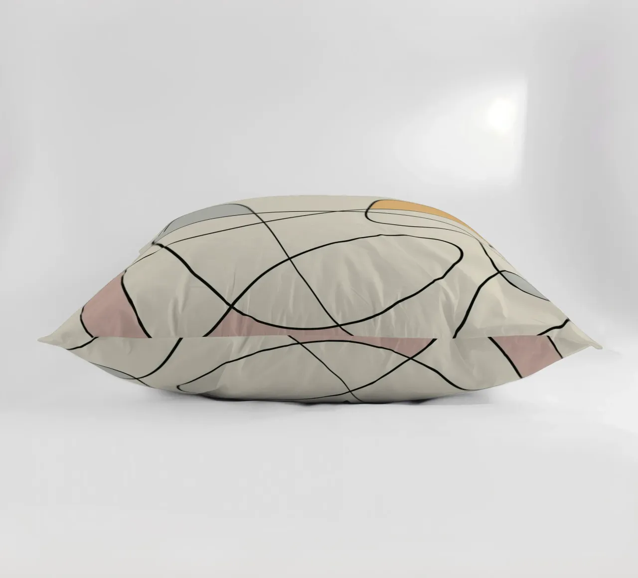 Minimal graceful line art abstract 16 cuscino da Little Dean