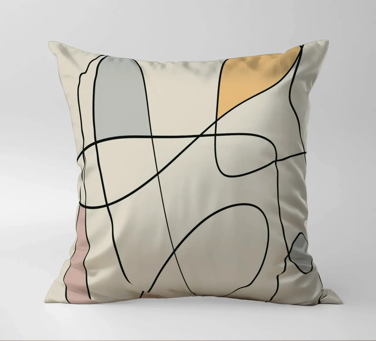 Minimal graceful line art abstract 16 cuscino da Little Dean