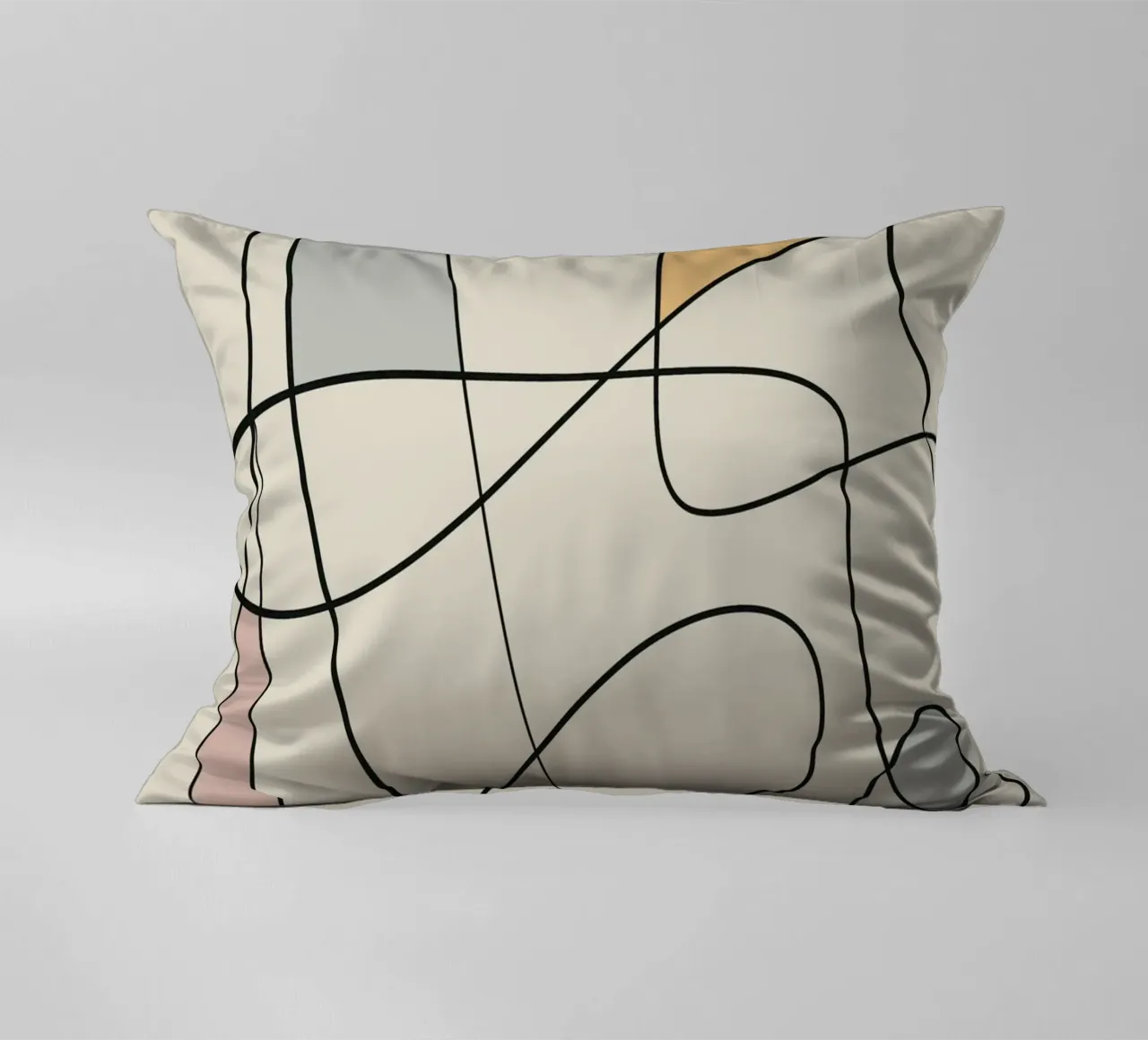 Minimal graceful line art abstract 16 cuscino da Little Dean