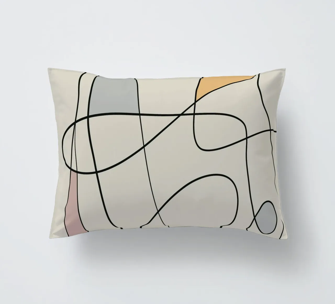 Minimal graceful line art abstract 16 cuscino da Little Dean