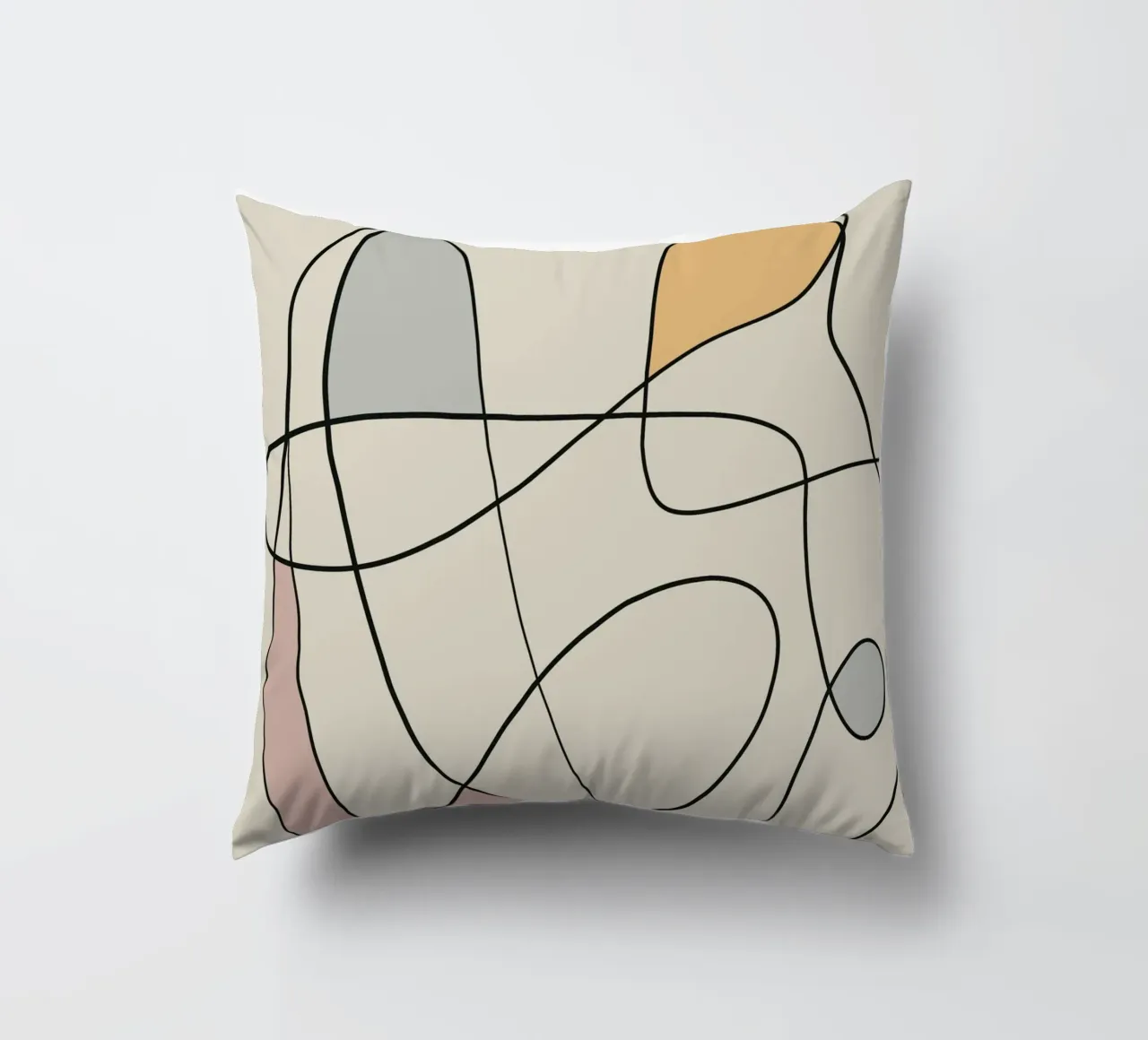 Minimal graceful line art abstract 16 cuscino da Little Dean
