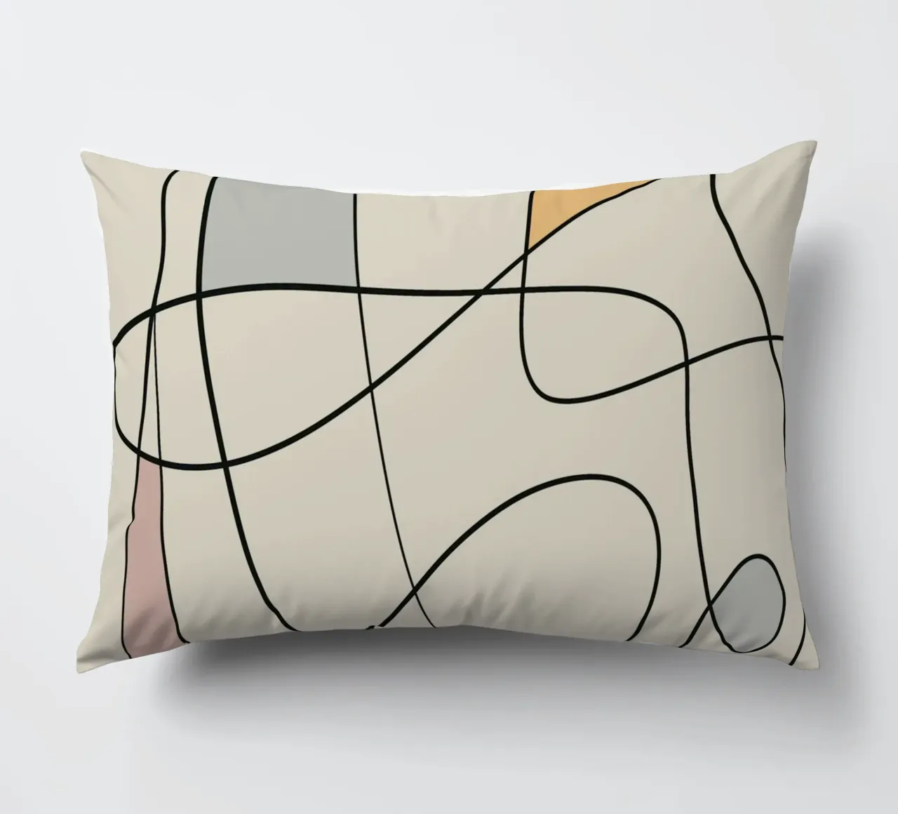 Minimal graceful line art abstract 16 cuscino da Little Dean