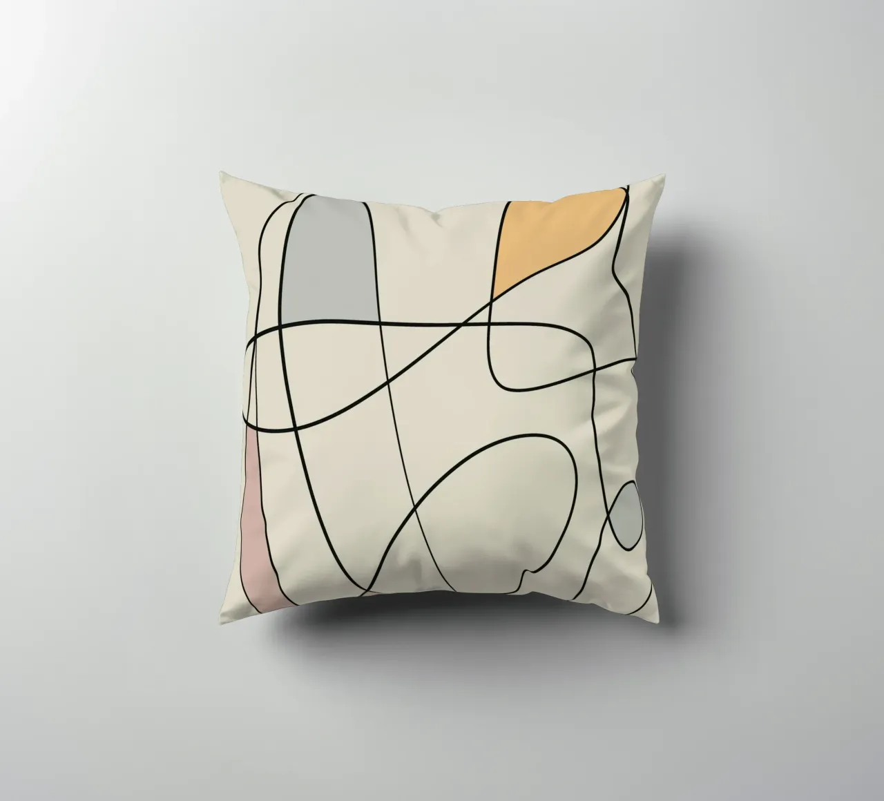 Minimal graceful line art abstract 16 cuscino da Little Dean