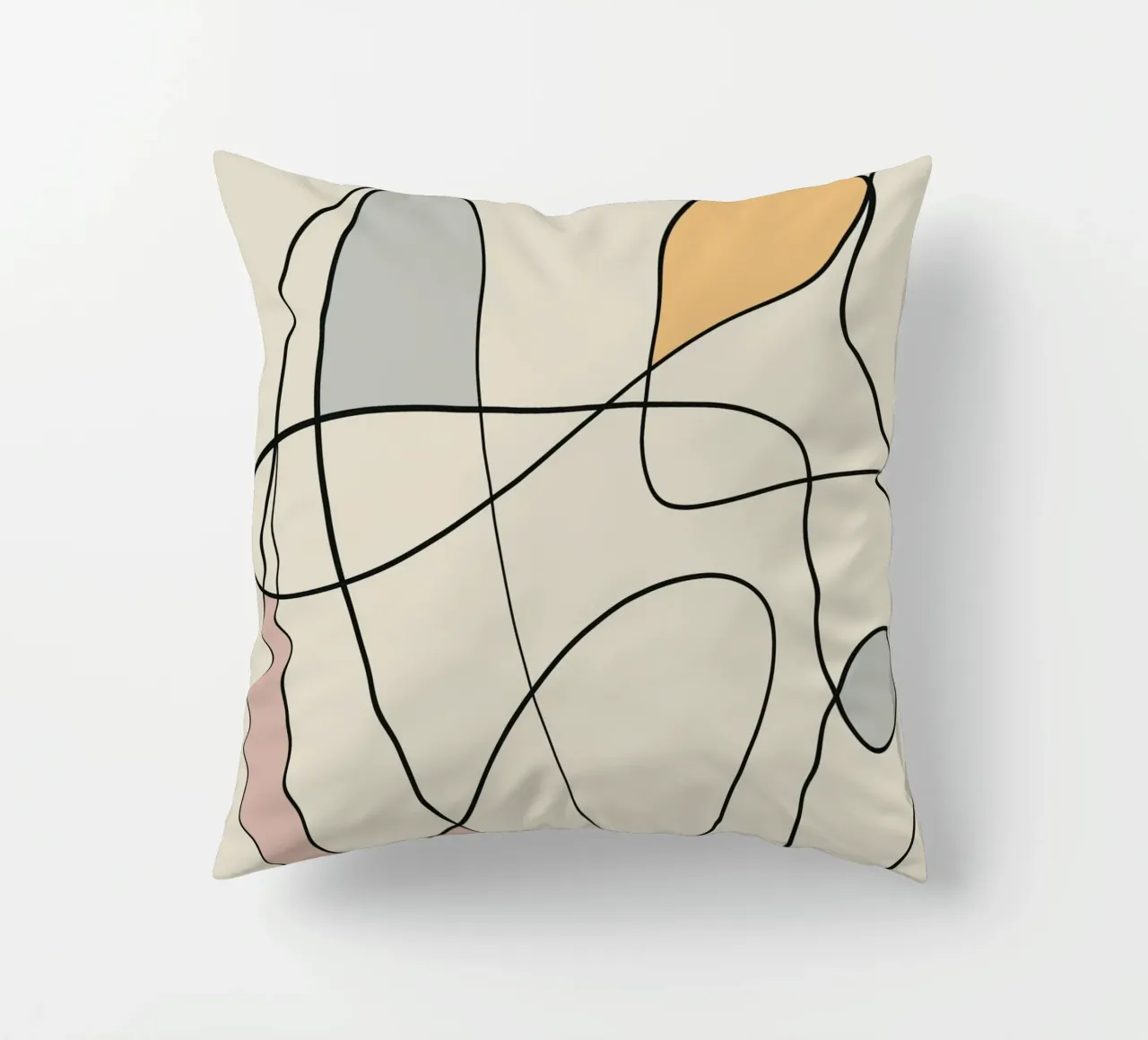 Minimal graceful line art abstract 16 cuscino da Little Dean