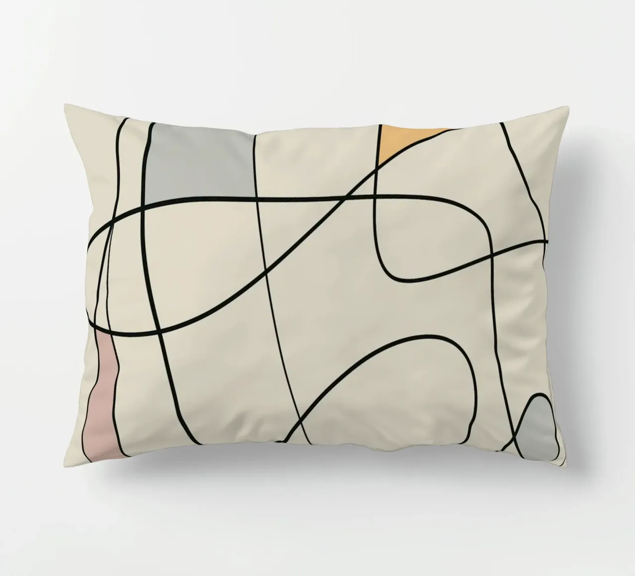 Minimal graceful line art abstract 16 cuscino da Little Dean