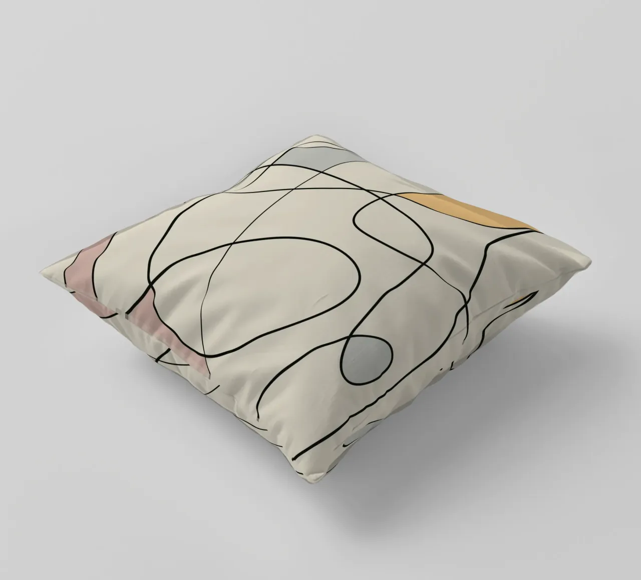 Minimal graceful line art abstract 16 cuscino da Little Dean