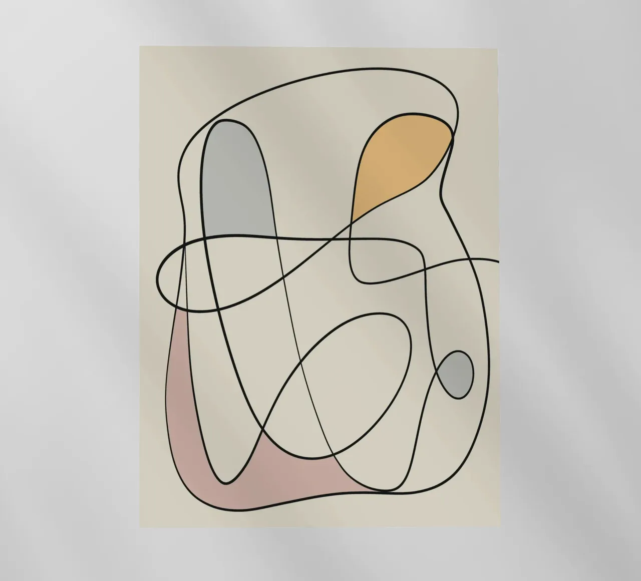 Minimale anmutige Linie Kunst abstrakt 16 Backlit Folie von Little Dean