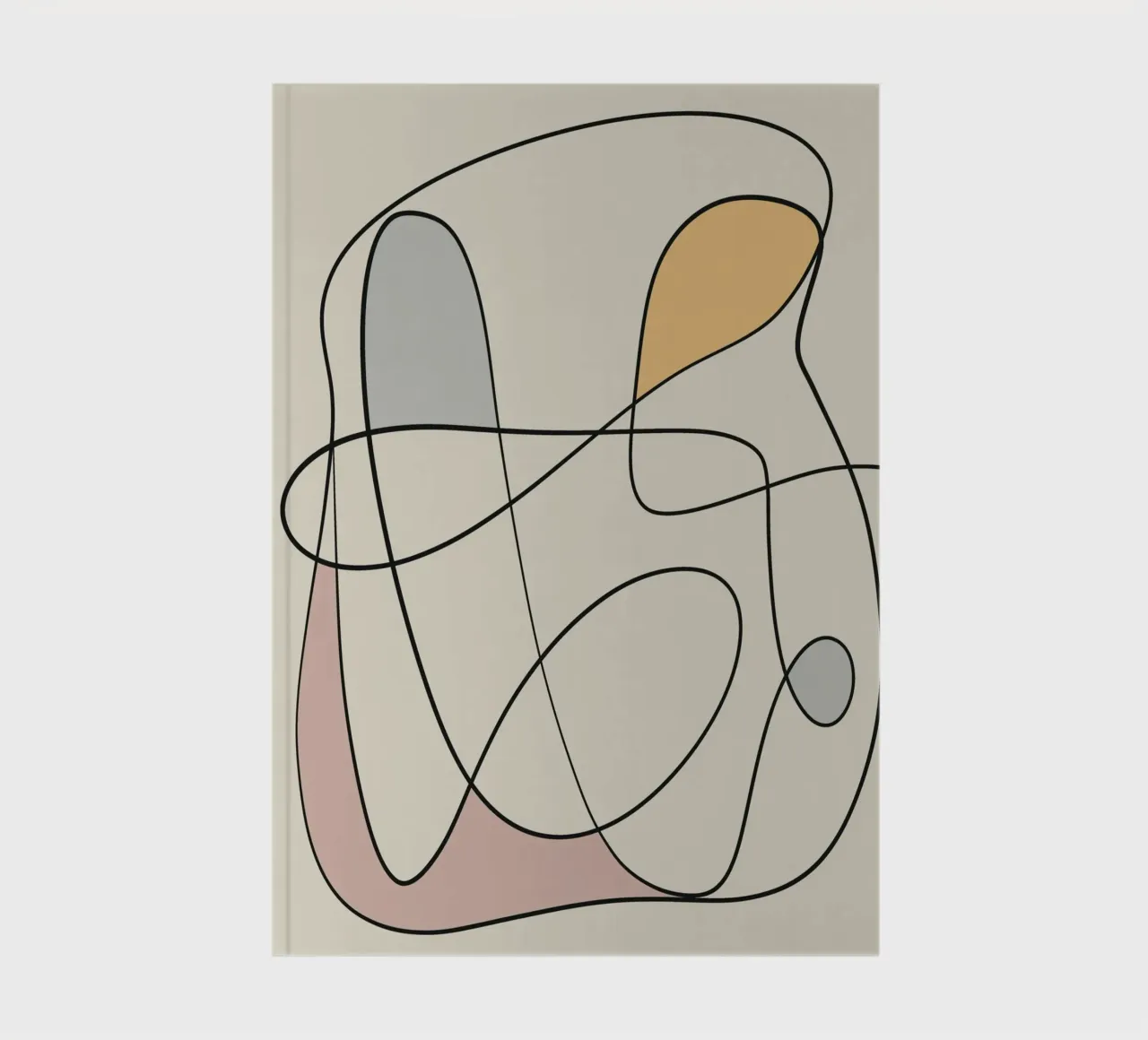 Minimal graceful line art abstract 16 notebook by Little Dean