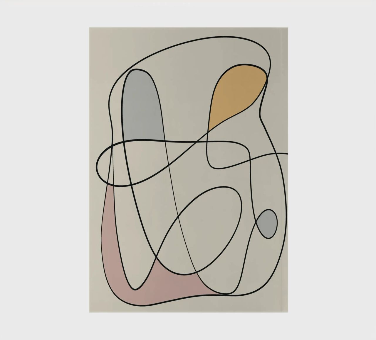 Minimal graceful line art abstract 16 notebook by Little Dean