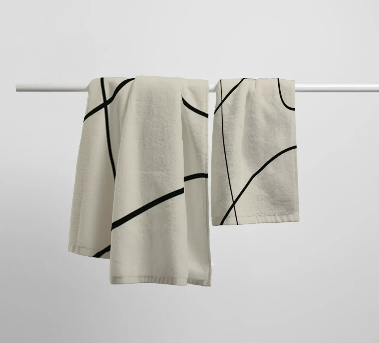 Minimal graceful line art abstract 16 asciugamano da bagno da Little Dean