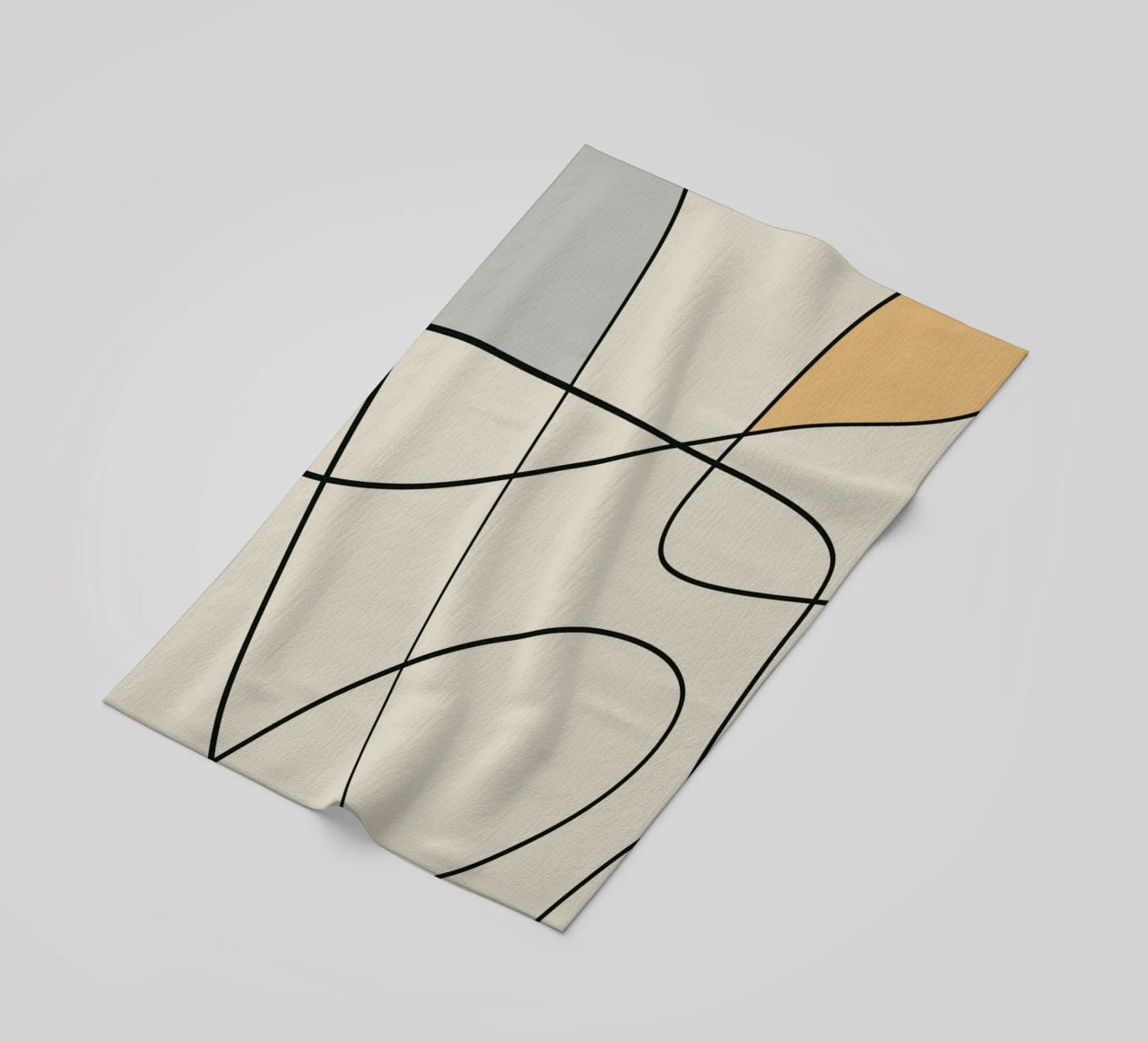 Minimal graceful line art abstract 16 telo mare da Little Dean