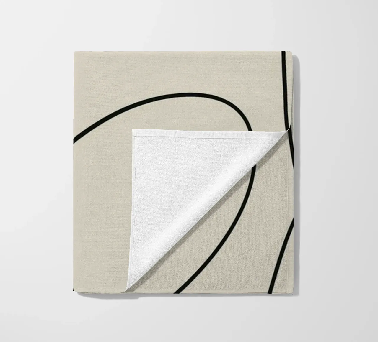 Minimal graceful line art abstract 16 telo mare da Little Dean