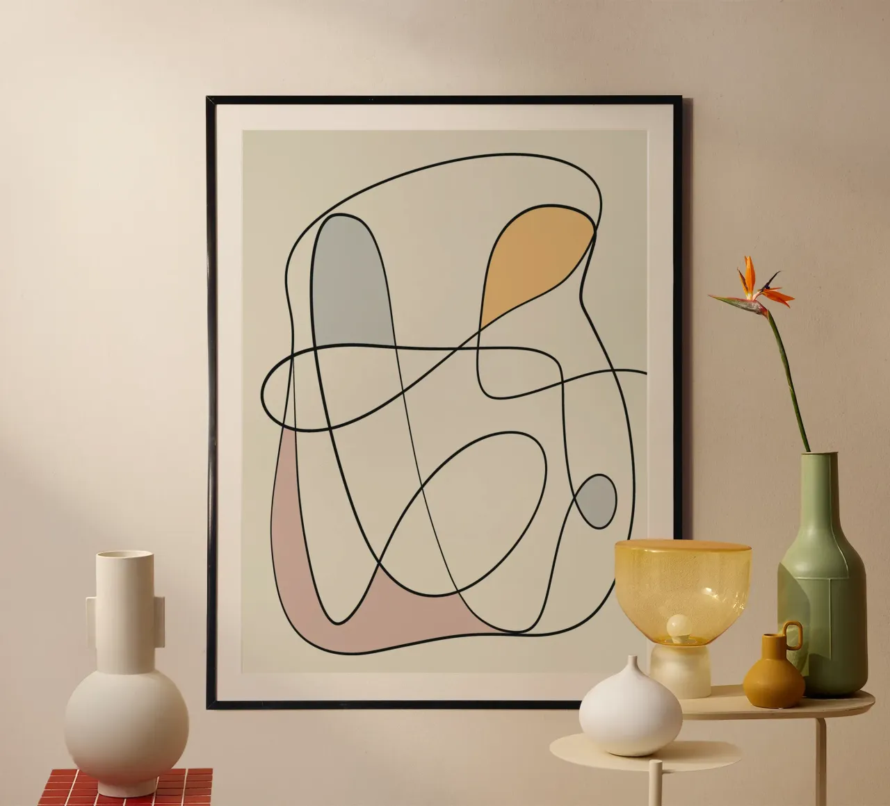 Minimal graceful line art abstract 16 carta hahnemühle da Little Dean