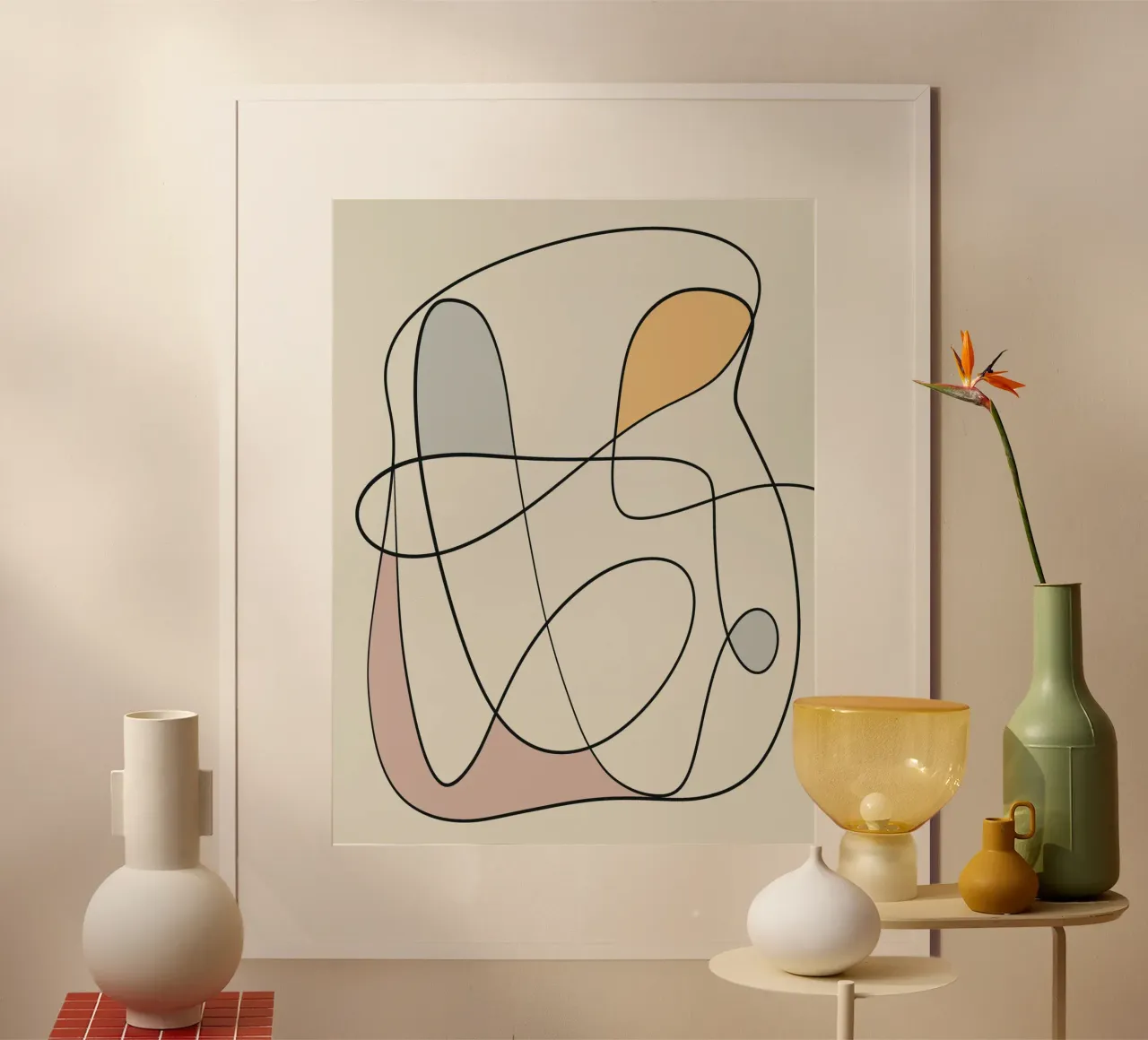 Minimal graceful line art abstract 16 carta hahnemühle da Little Dean