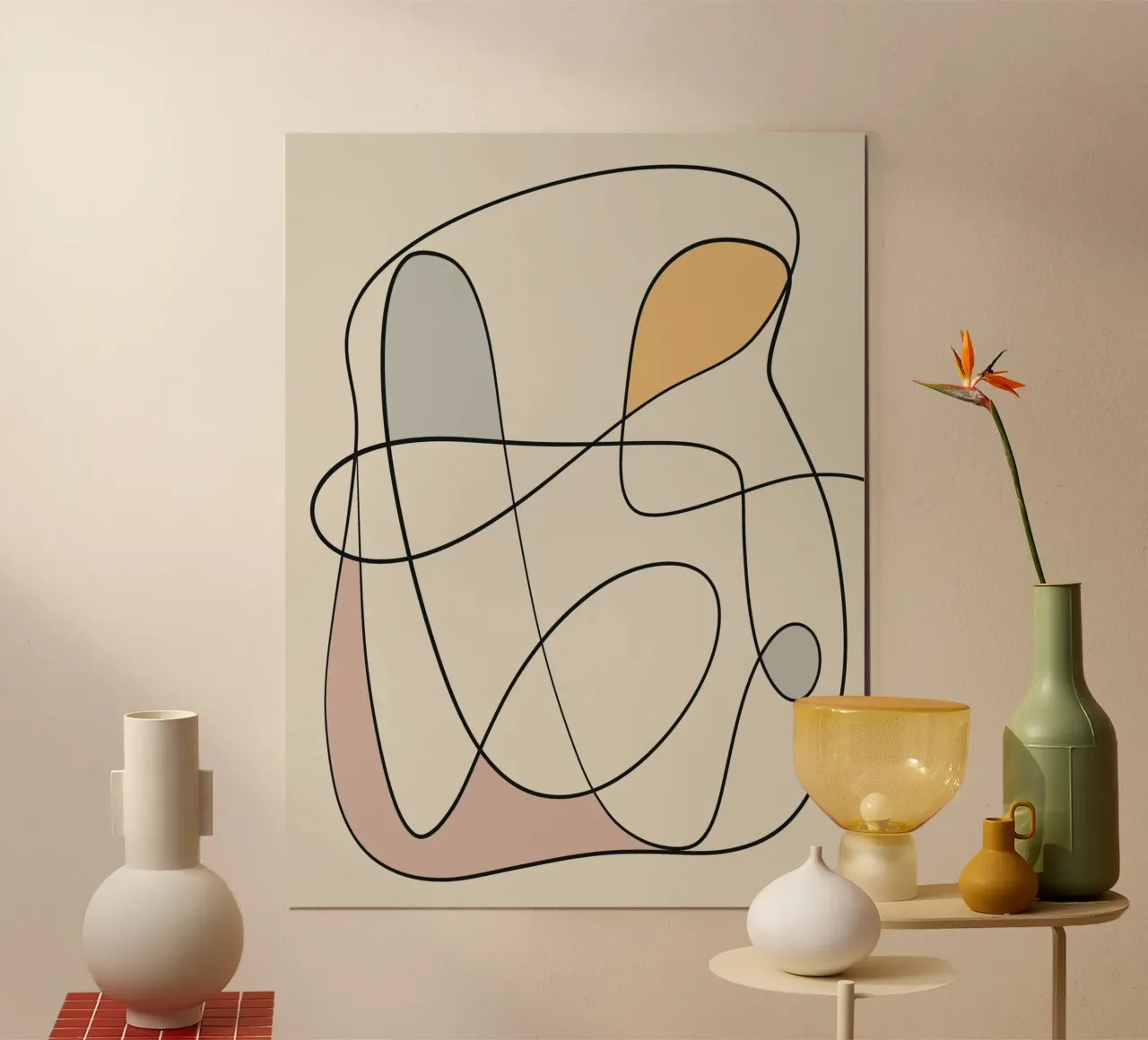 Minimal graceful line art abstract 16 carta hahnemühle da Little Dean