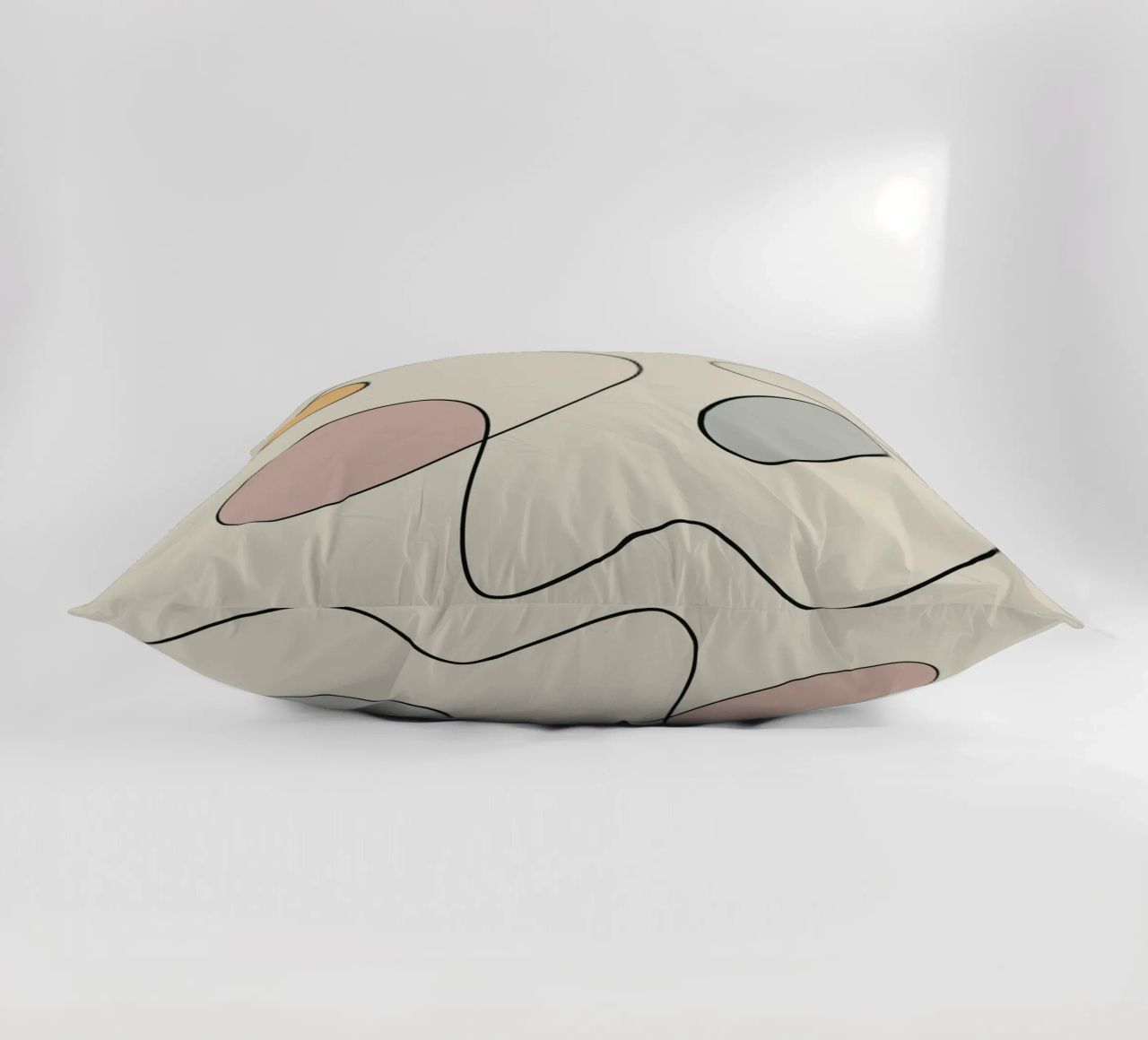 Minimal graceful line art abstract 15 cuscino da Little Dean