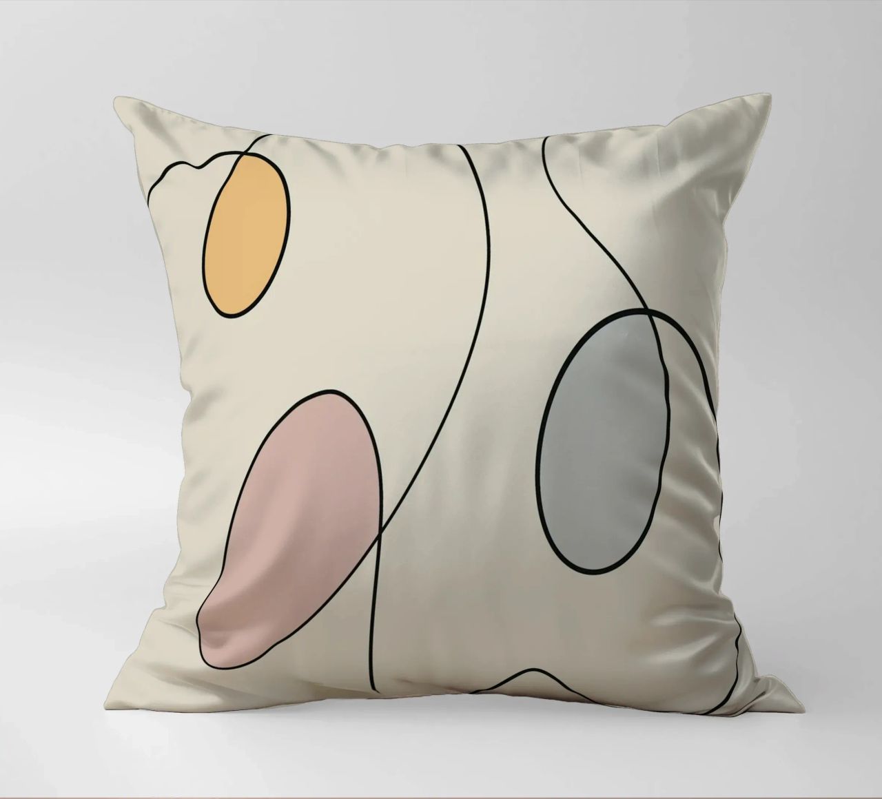 Minimal graceful line art abstract 15 cuscino da Little Dean