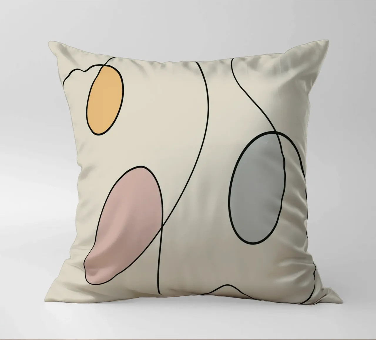 Minimal graceful line art abstract 15 cuscino da Little Dean