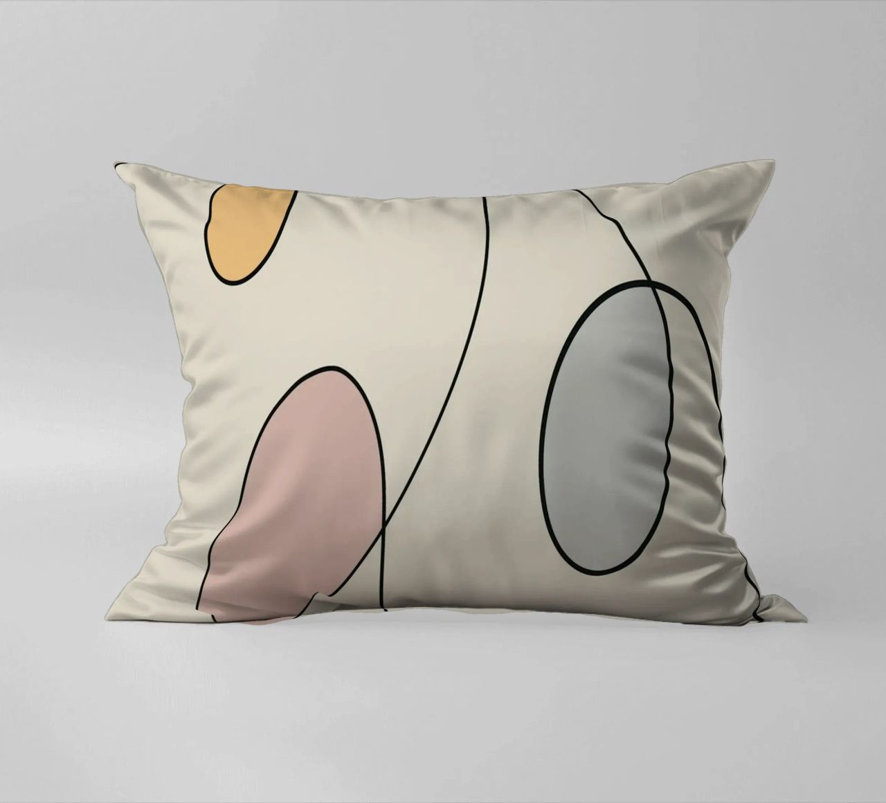 Minimal graceful line art abstract 15 cuscino da Little Dean