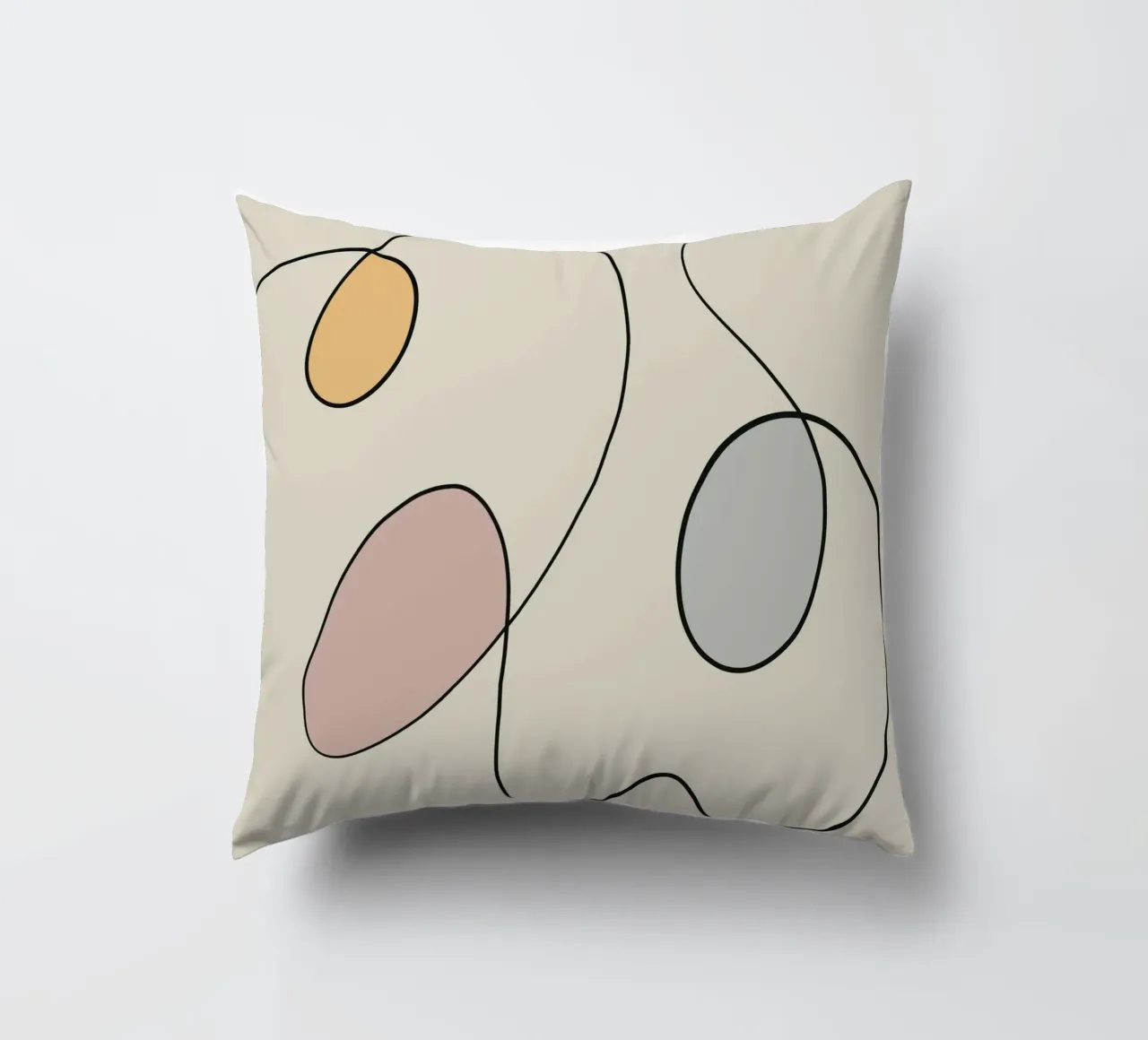 Minimal graceful line art abstract 15 cuscino da Little Dean