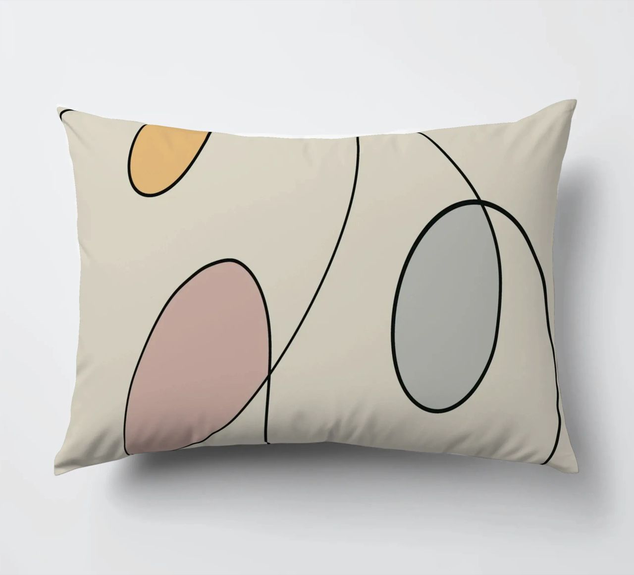 Minimal graceful line art abstract 15 cuscino da Little Dean