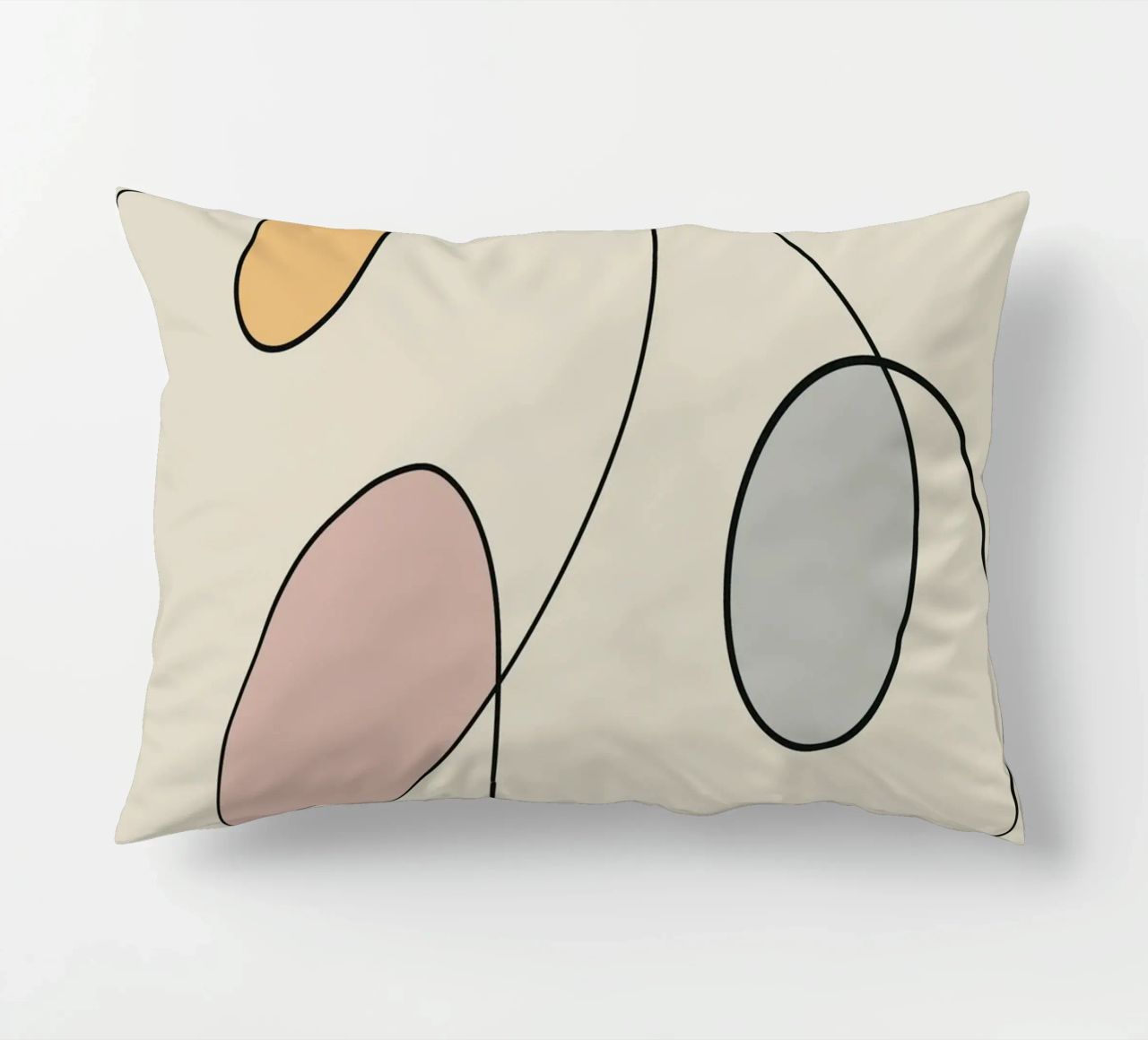 Minimal graceful line art abstract 15 cuscino da Little Dean