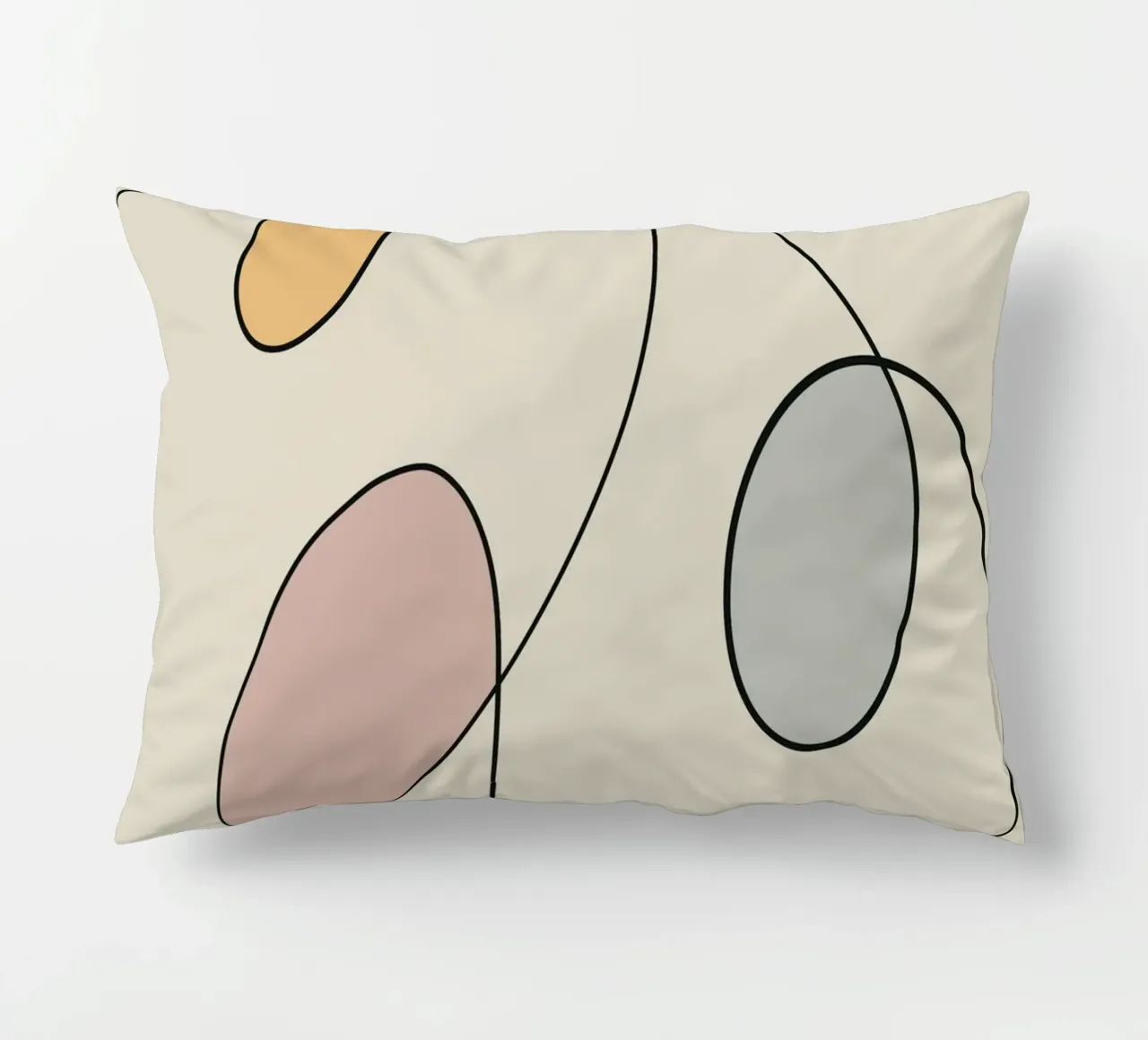 Minimal graceful line art abstract 15 cuscino da Little Dean