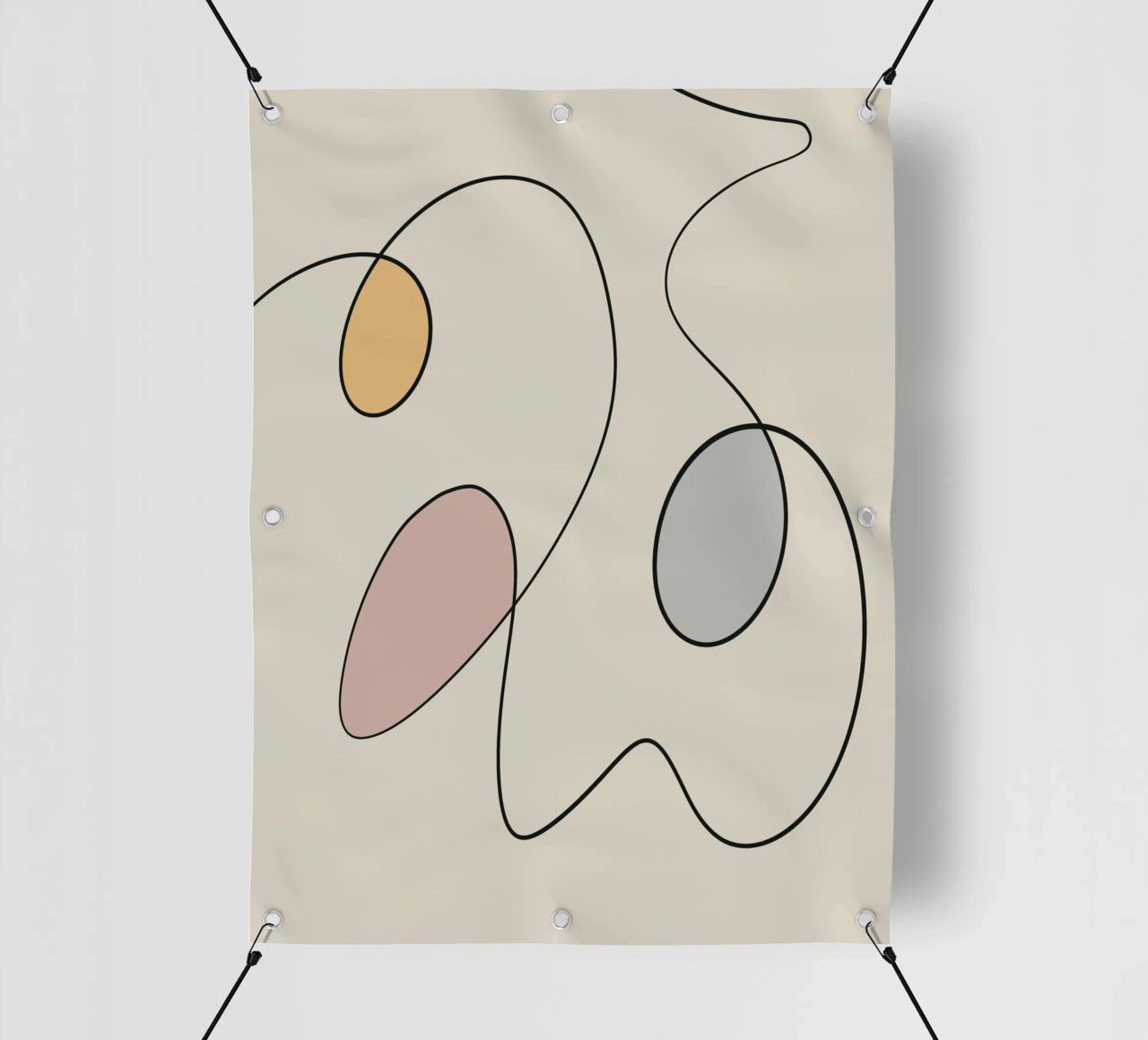 Minimal graceful line art abstract 15 telo in pvc da Little Dean