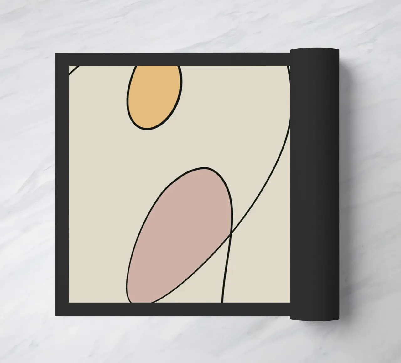 Arte lineal minimalista abstracto 15 felpudo de Little Dean