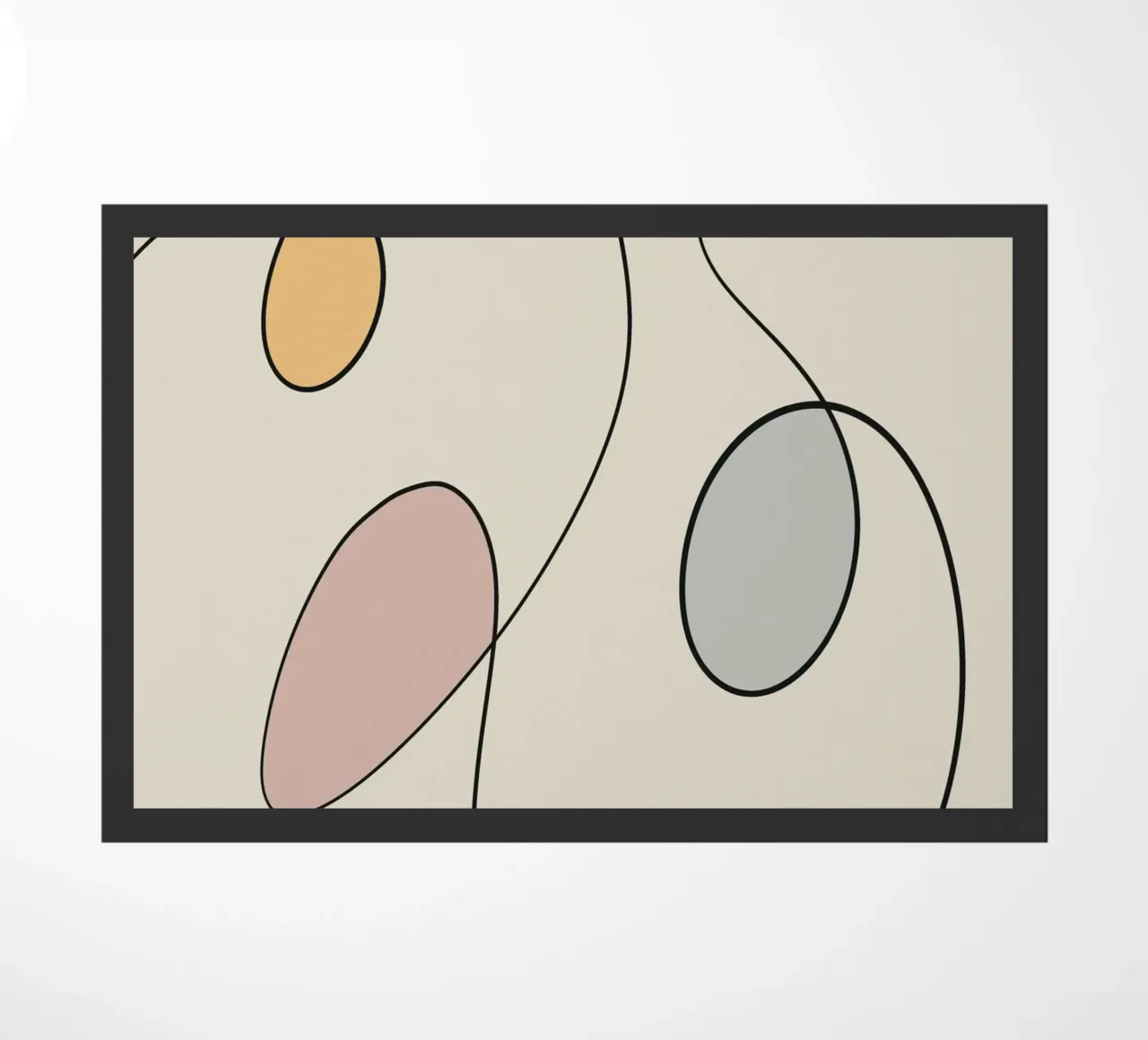 Arte lineal minimalista abstracto 15 felpudo de Little Dean