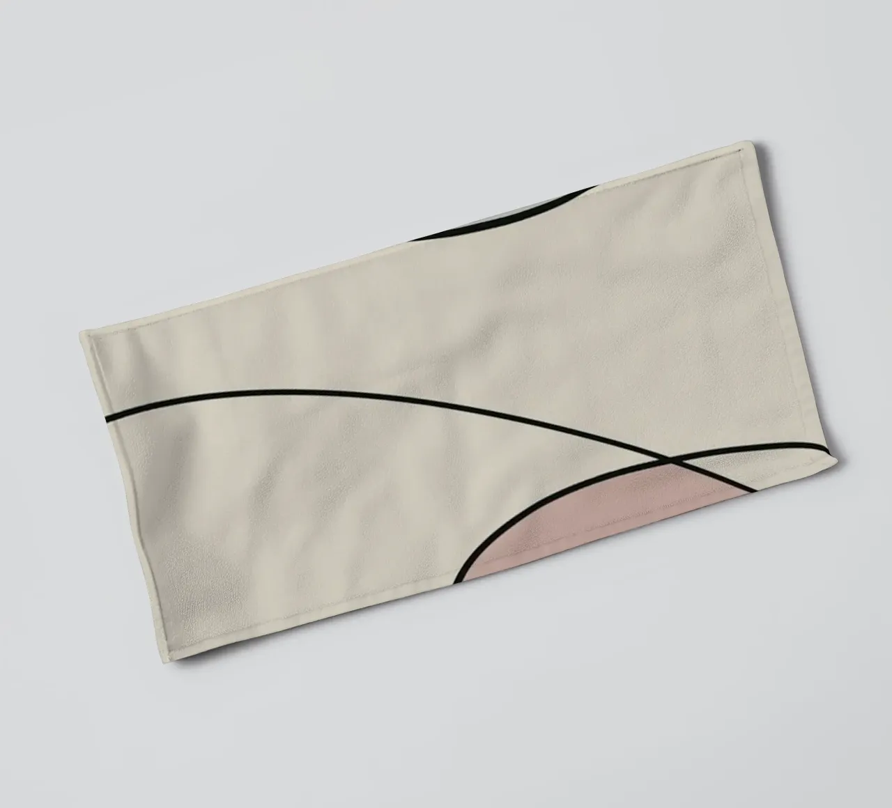 Dessin au trait minimaliste et gracieux abstrait 15 serviette de bain de Little Dean